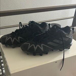 Adidas Black and Gray Cleats